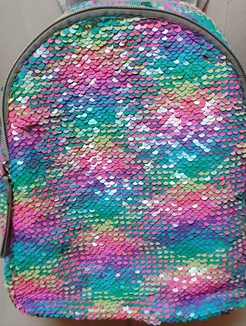 Reversible Sequin Multicolor Mini Backpack - Picture 2 of 4